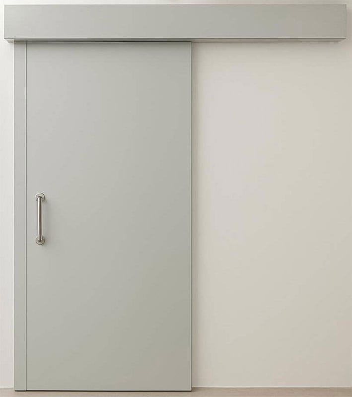 Sliding fire steel door
