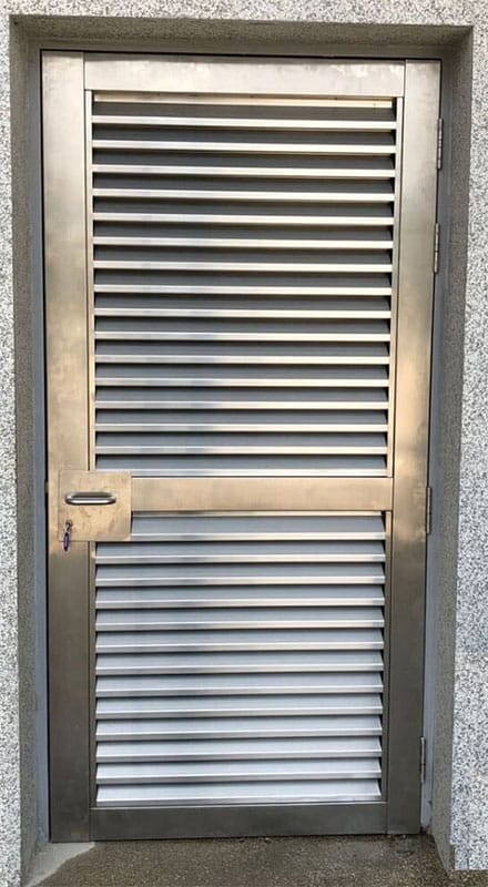 Stainless steel door