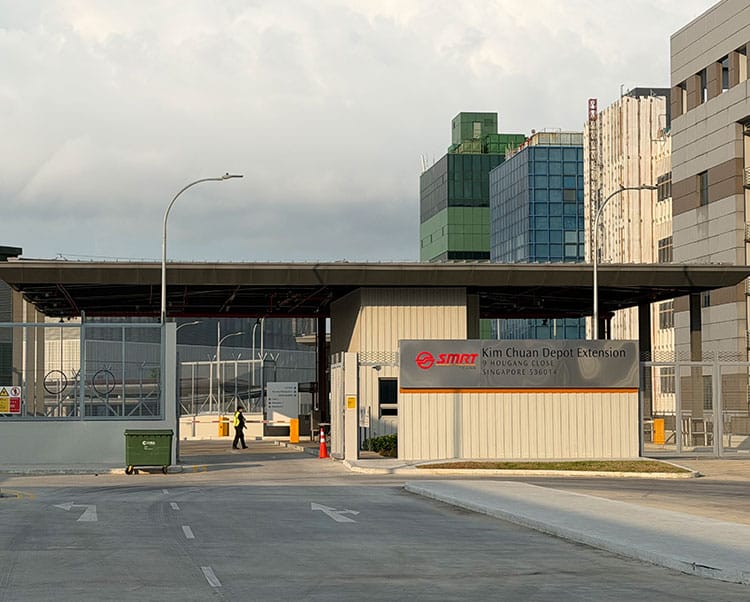 Entrance to SMRT Kim Chuan Depot Extension rail facility